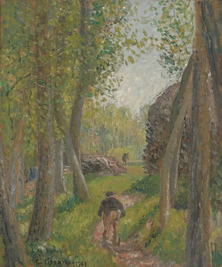 Chłop widziany z tyłu w podszyciu, Moret - Camille Pissarro