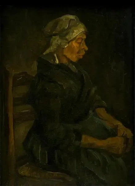 Chłopka siedząca w białej czapce - Vincent van Gogh