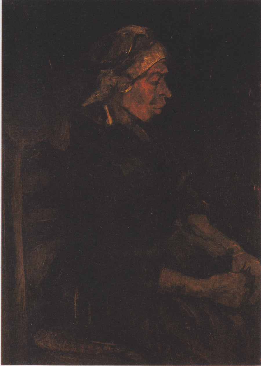 Chłopka siedząca w białej czapce - Vincent van Gogh
