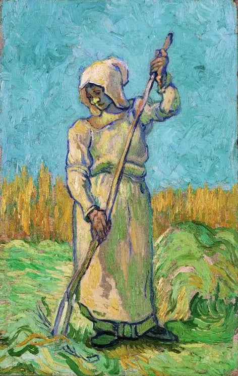 Chłopka z grabiami (według Milleta) - Vincent van Gogh