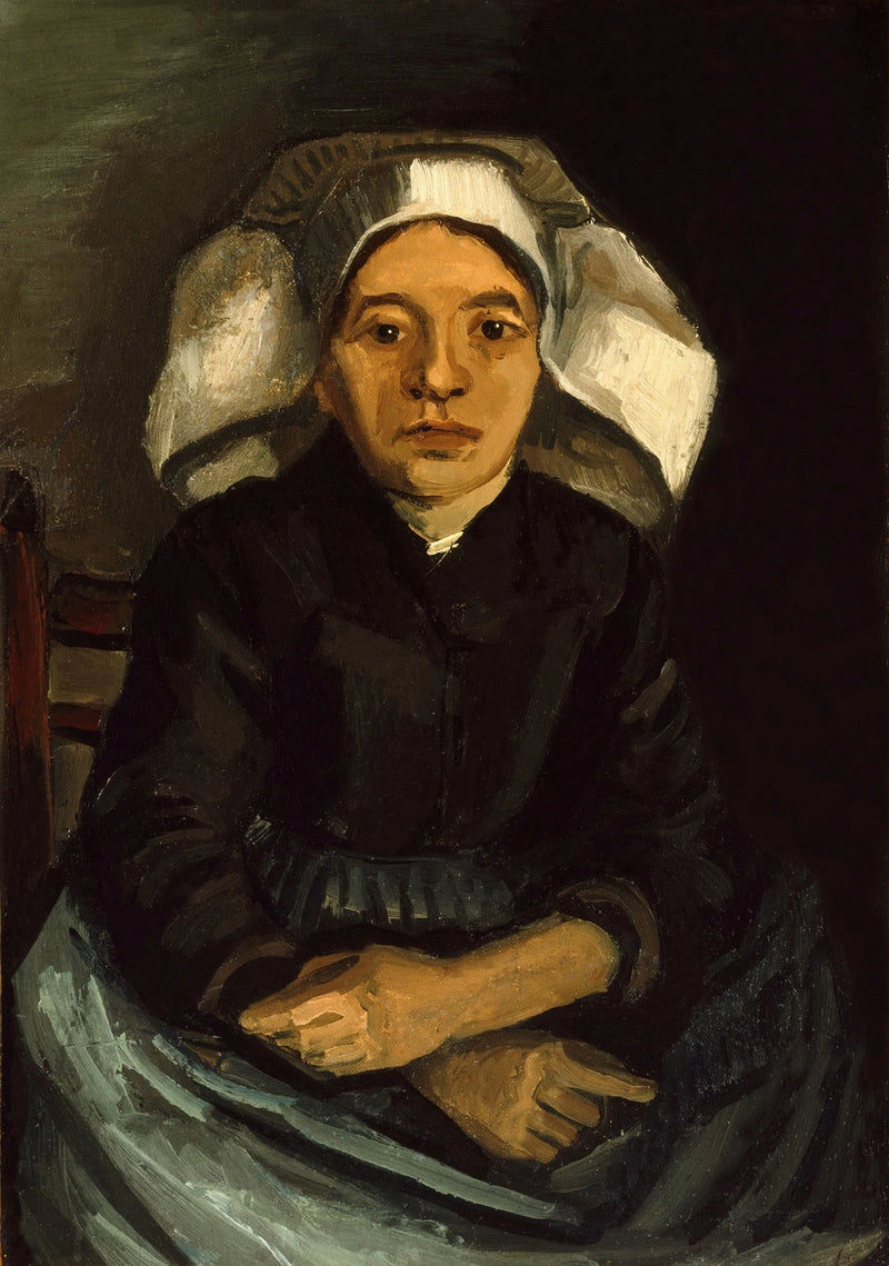Chłopka, półpostać, siedząca - Vincent van Gogh