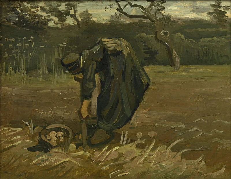Chłopka wykopująca ziemniaki - Vincent van Gogh