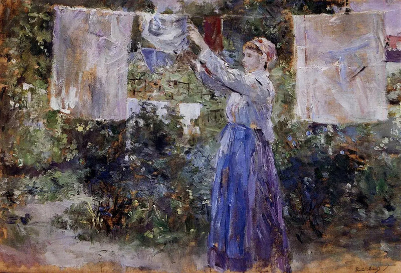 Wiejska suszarka na pranie - Berthe Morisot
