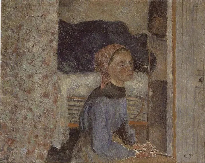 Chłopka, wnętrze - Camille Pissarro