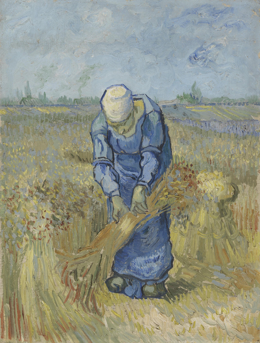 Chłopka wiążąca snopy (według Milleta) - Vincent van Gogh
