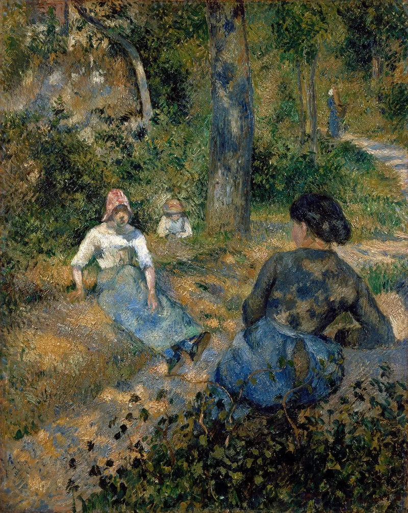 Chłopki na wypoczynku - Camille Pissarro