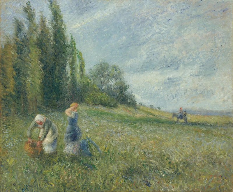 Chłopki na polach, Pontoise - Camille Pissarro