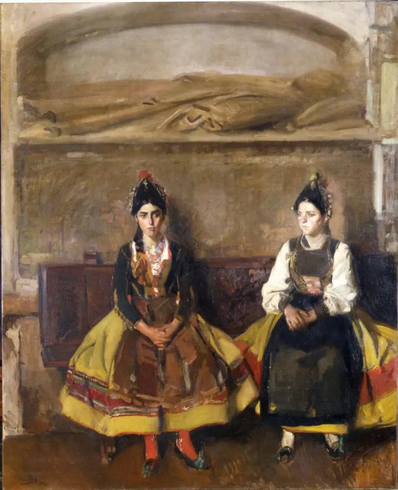 Chłopki z Segowii (Malownicza Hiszpania, Segowia) - Joaquín Sorolla