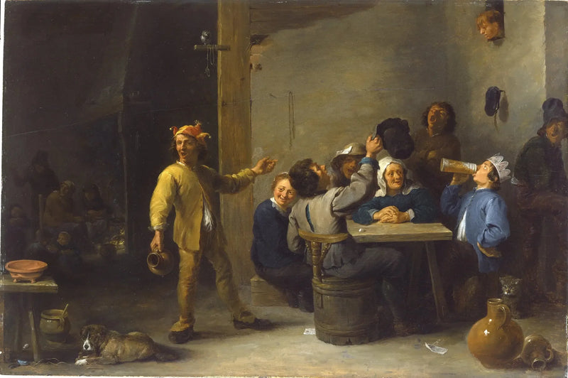 Chłopi świętujący dwunastą noc - David Teniers Młodszy