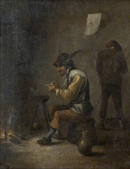 Chłopi w wnętrzu - David Teniers Młodszy