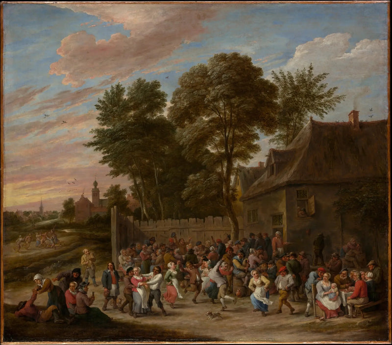 Chłopi tańczący i bawiący się - David Teniers Młodszy