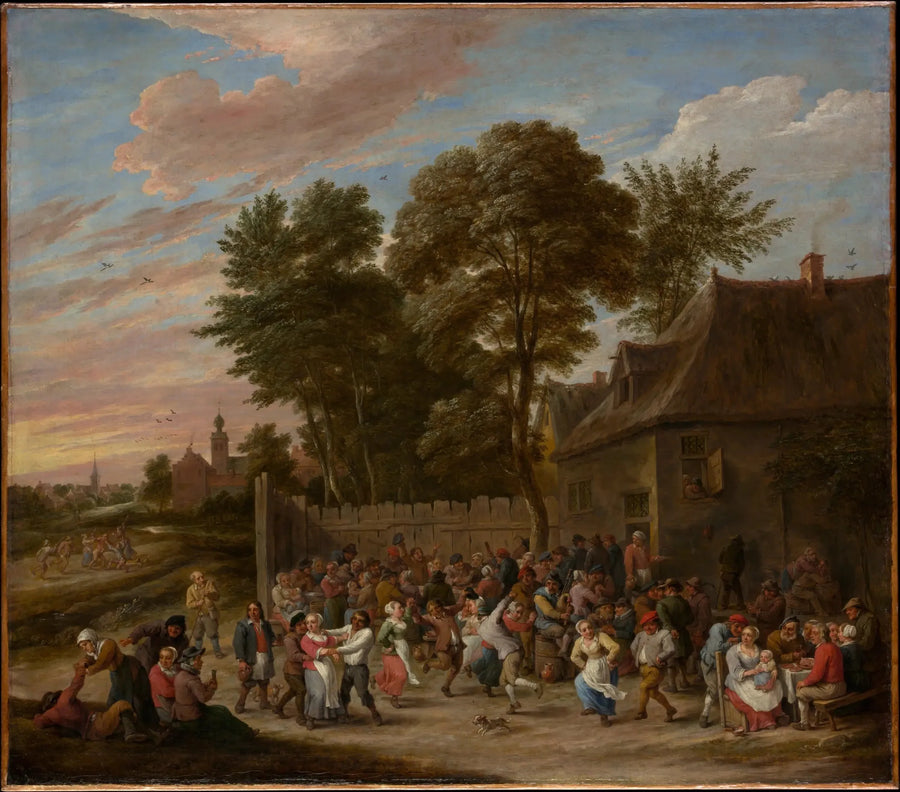 Chłopi tańczący i bawiący się - David Teniers Młodszy