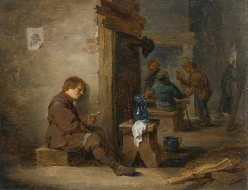 Chłopi palący i pijący - David Teniers Młodszy