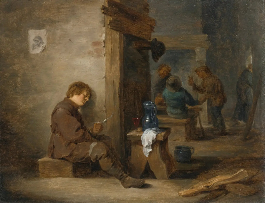 Chłopi palący i pijący - David Teniers Młodszy
