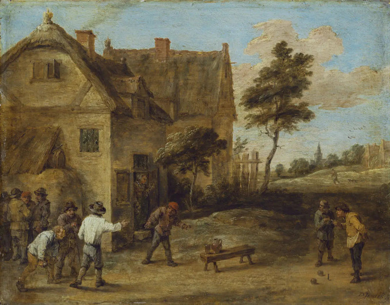 Chłopi grający w grę piłkową - David Teniers młodszy