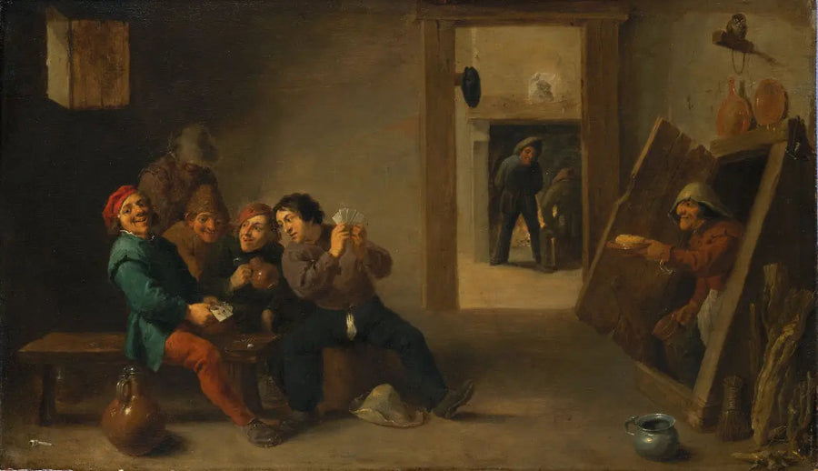 Chłopi grający w karty - David Teniers Młodszy