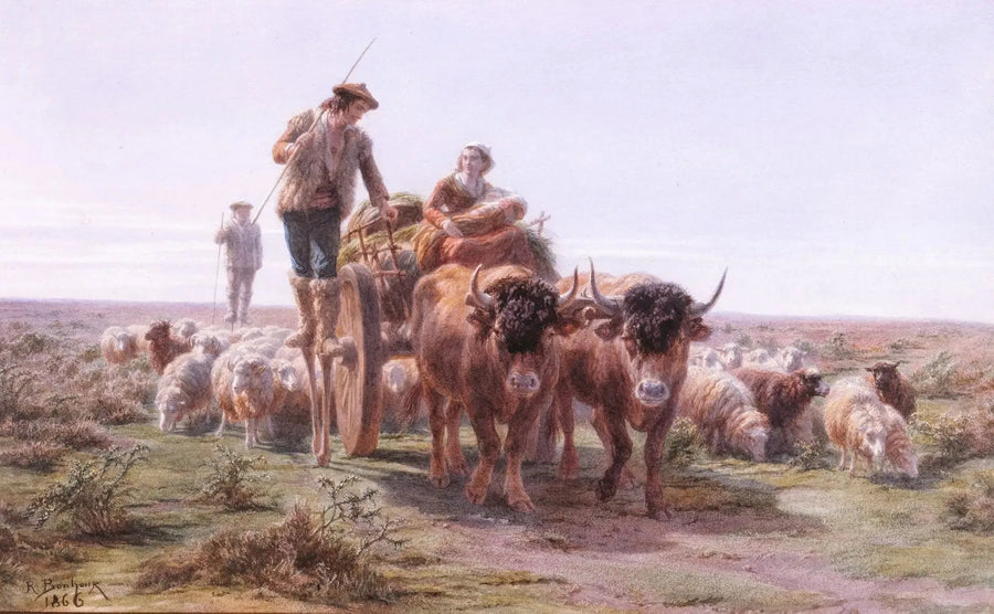 Chłopi landais idący na targ - Rosa Bonheur