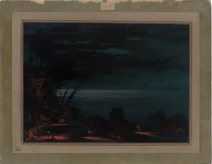 Połów łososia harpunem - Ottawa - George Catlin