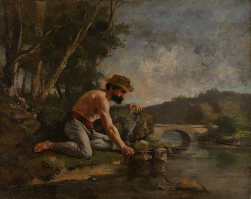 Wędkarz na linii - Gustave Courbet