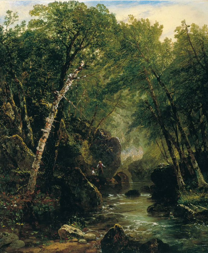 Wędkarz pstrągów - John Frederick Kensett