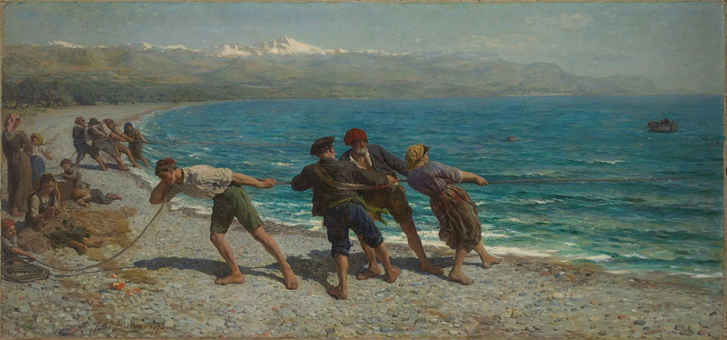 Rybacy w Menton - Jules Breton