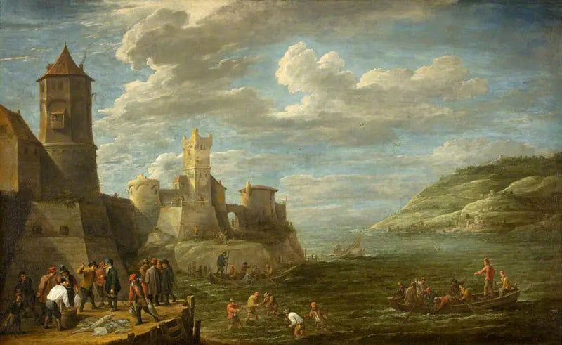 Rybacy na nabrzeżu - David Teniers Młodszy