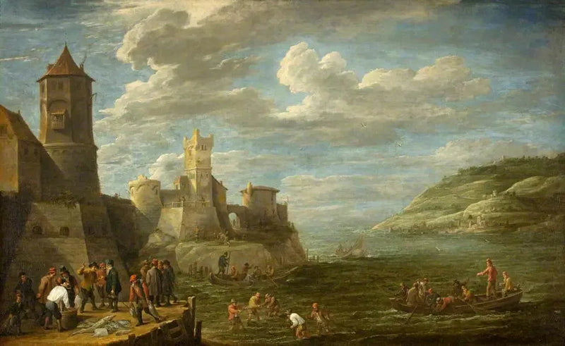 Rybacy na nabrzeżu - David Teniers Młodszy