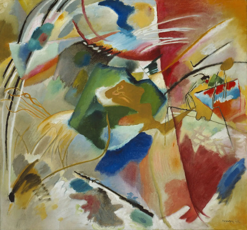 Obraz z zielonym środkiem - Wasilij Kandinsky