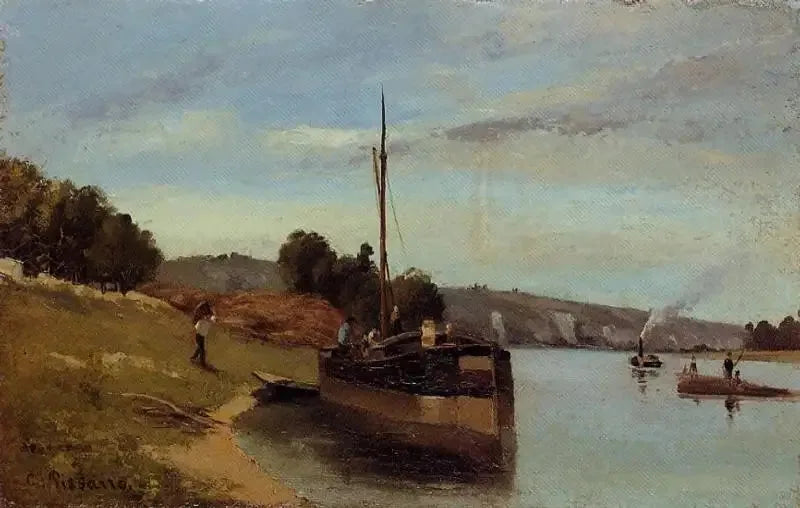 Barki w La Roche-Guyon Argenteuil, Targi - Camille Pissarro