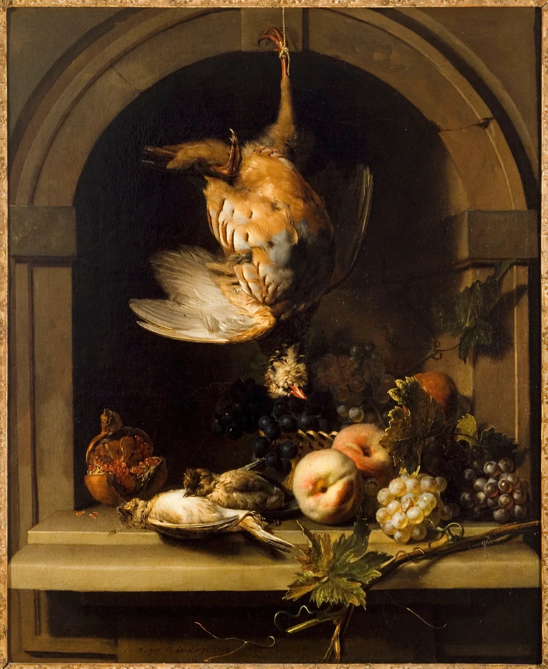 Perdrix rouge dans une niche - Nicolas de Largillière image 1 tableau peint à l’huile sur toile