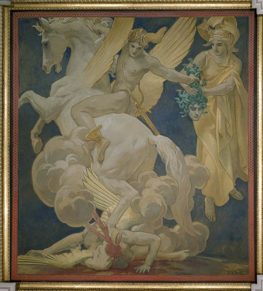 Perseusz na Pegazie zabijający Meduzę - John Singer Sargent