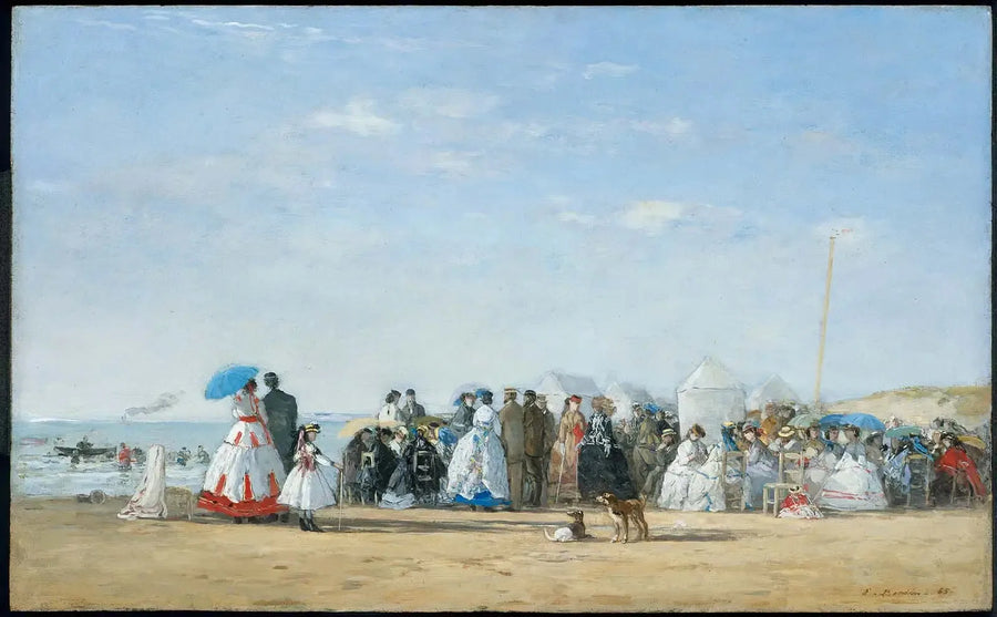 Postacie mody na plaży - Eugène Boudin