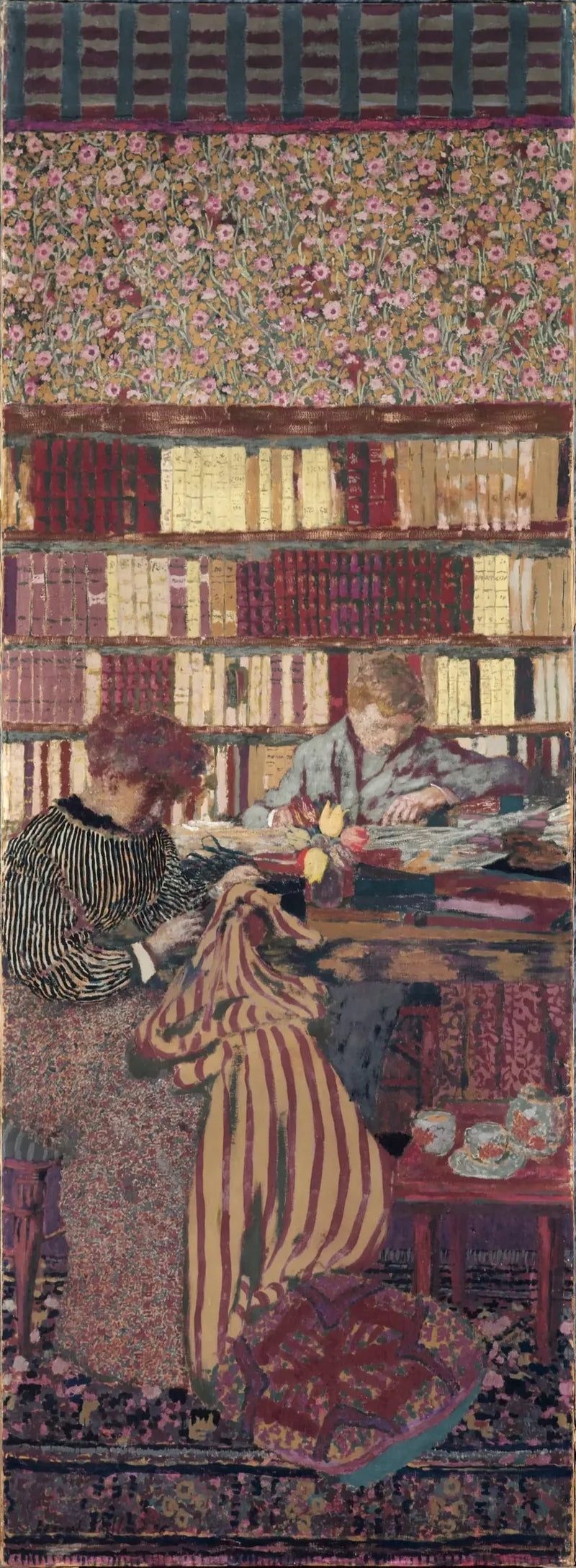 Postacie w wnętrzu. Praca - Édouard Vuillard