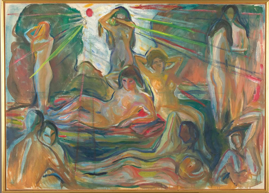 Nagie postacie i Słońce - Edvard Munch