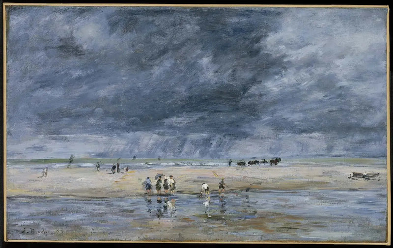Postacie na plaży - Eugène Boudin