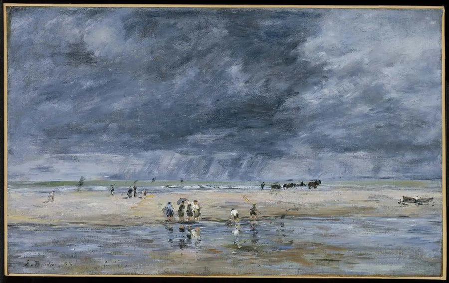 Postacie na plaży - Eugène Boudin