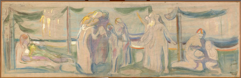 Nagie osoby na plaży - Edvard Munch