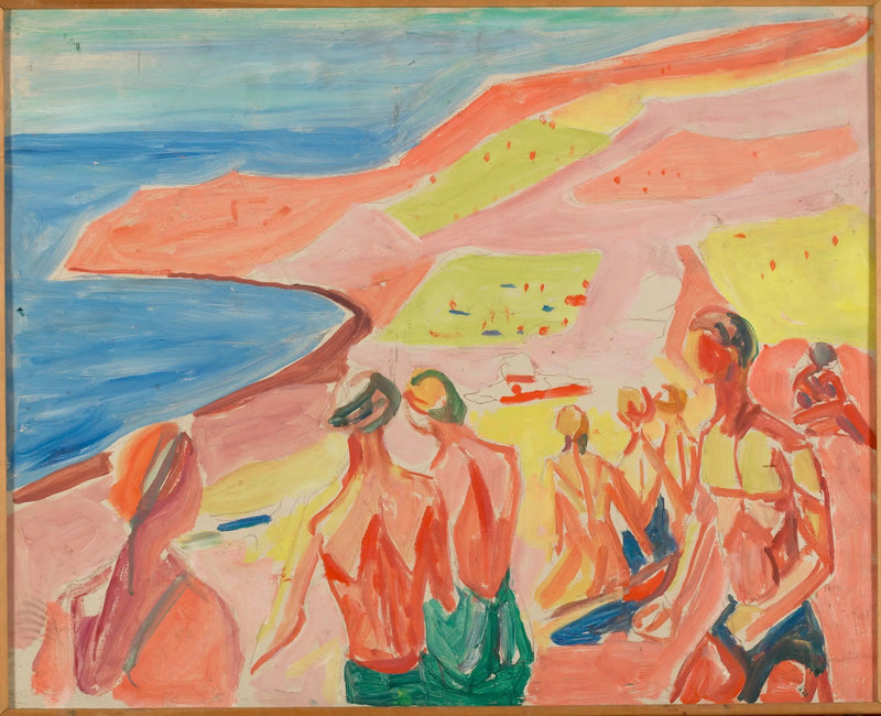 Osoby opalające się w zatoce - Edvard Munch