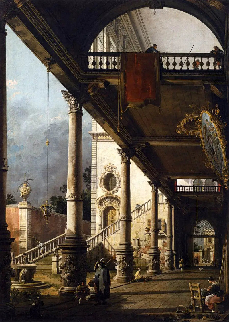 Perspektywa z portykiem - Canaletto
