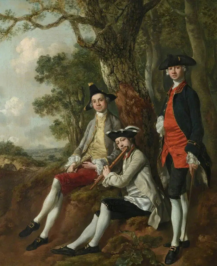 Peter Darnell Muilman, Charles Crokatt i William Keable na pejzażu - Thomas Gainsborough