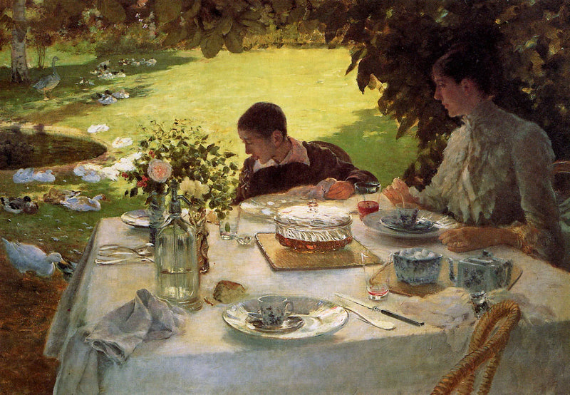 Śniadanie w ogrodzie - Giuseppe De Nittis