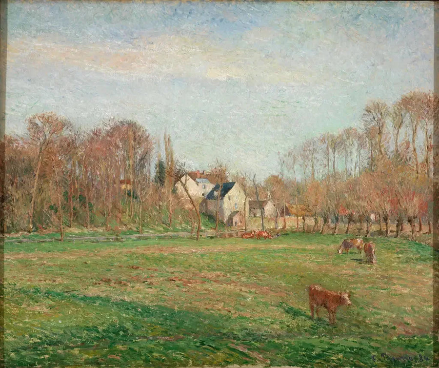 Mały Młyn i łąka w Osny - Camille Pissarro