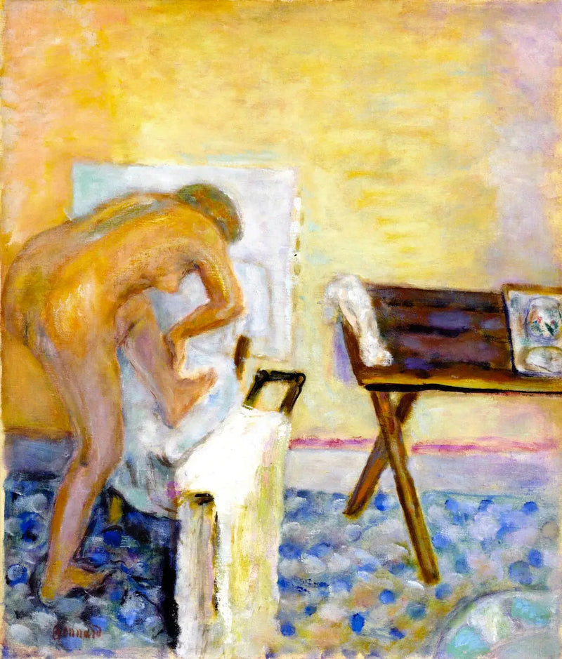 Mały akt pochylony do przodu - Pierre Bonnard