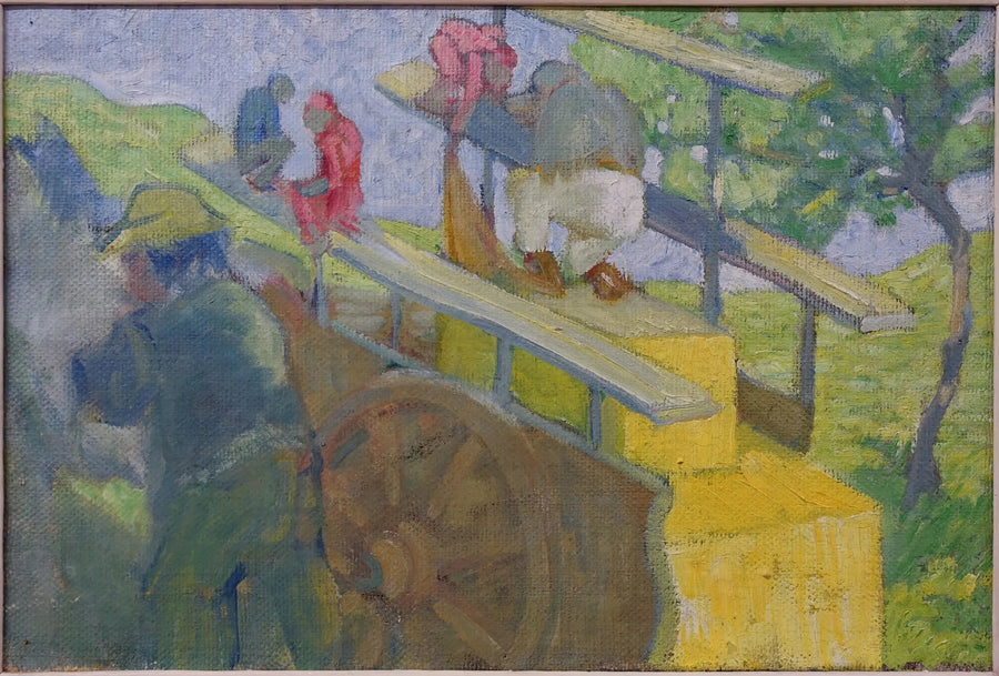 Małpka na wózku - Franz Marc