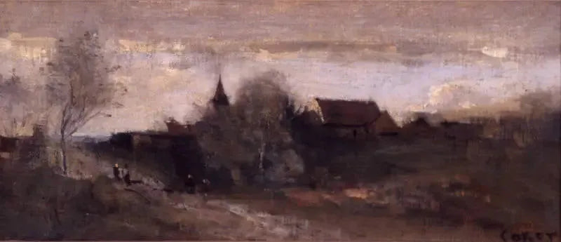 Mała wioska z Morvan - Jean-Baptiste Camille Corot