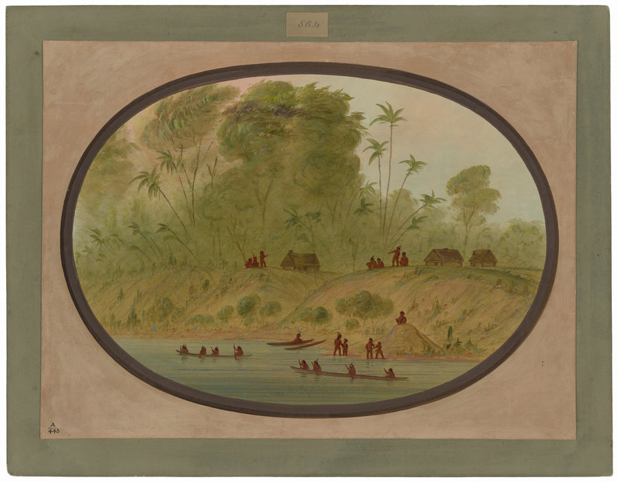 Un petit village de langue, Uruguay - George Catlin