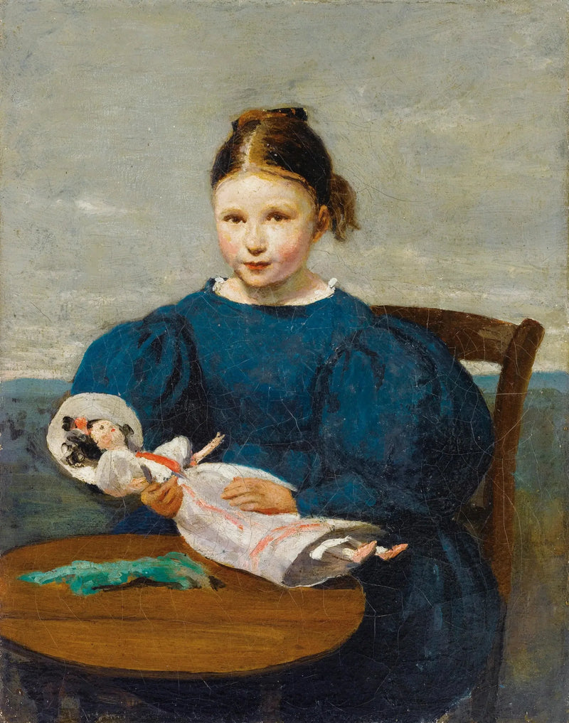 Mała dziewczynka z lalką - Jean-Baptiste Camille Corot
