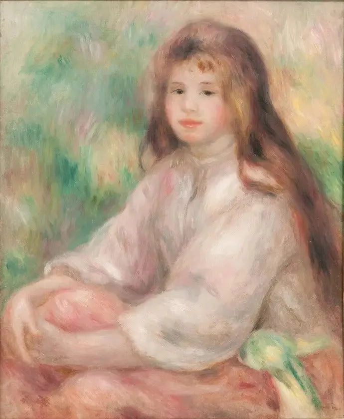 Mała dziewczynka w różu - Pierre-Auguste Renoir
