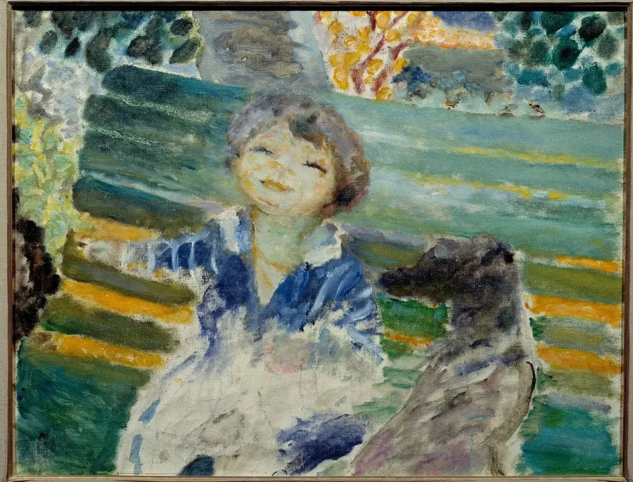 Mała dziewczynka i jej pies - Pierre Bonnard