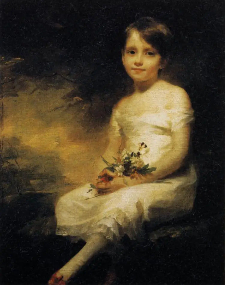 Mała dziewczynka wynajmująca kwiaty - Henry Raeburn